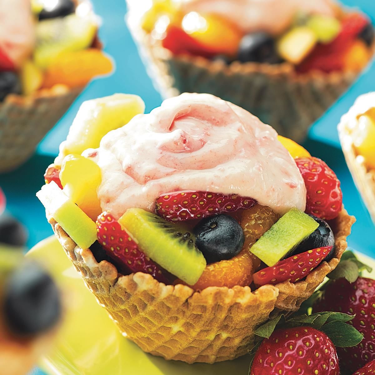 Fruity Waffle Bowls