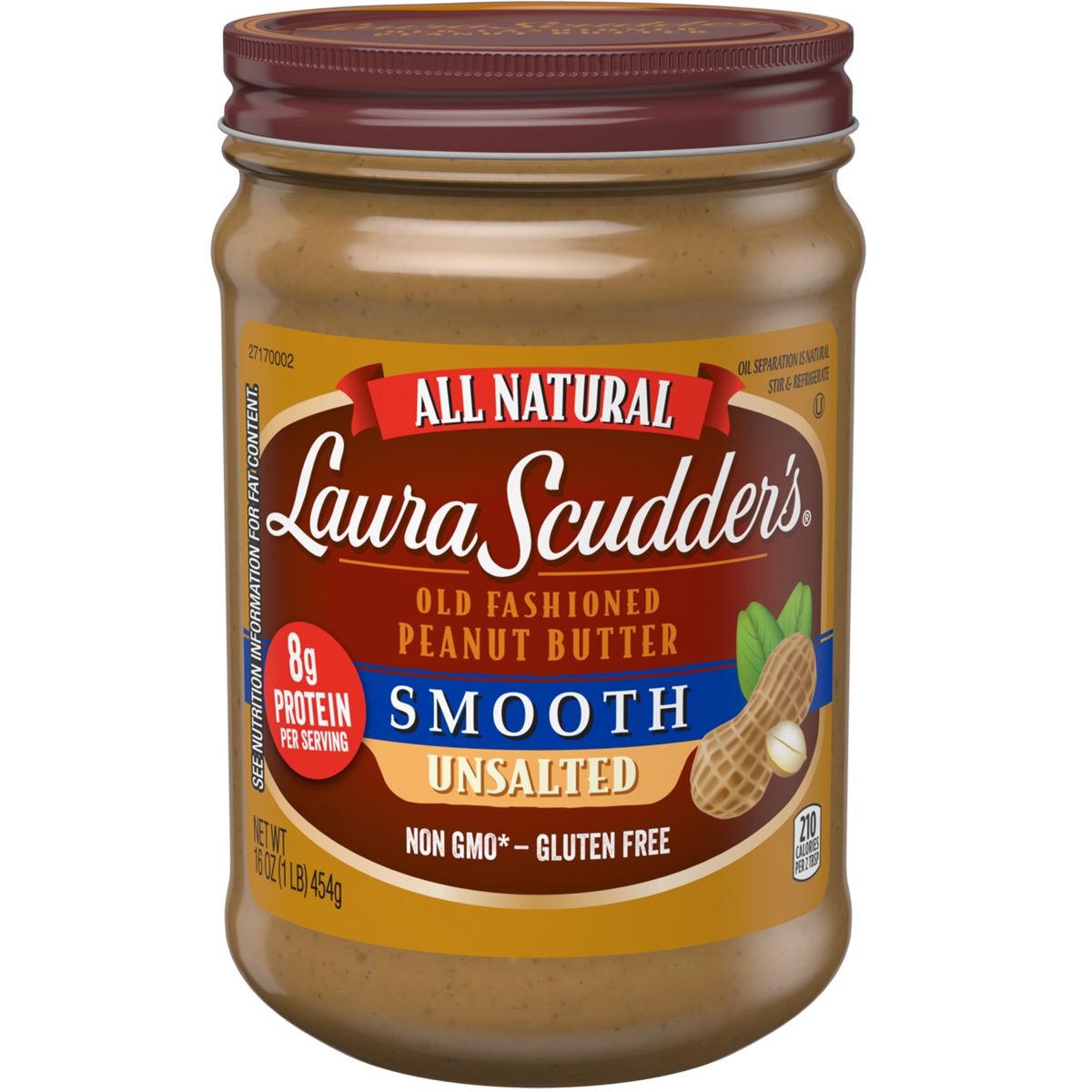 Smooth All Natural Peanut Butter (45 Pound Pail) (Unsalted)