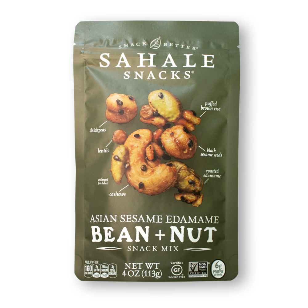 Asian Sesame Edamame Bean + Nut Snack Mix 