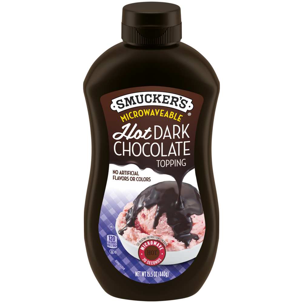 Microwaveable Hot Dark Chocolate Topping 