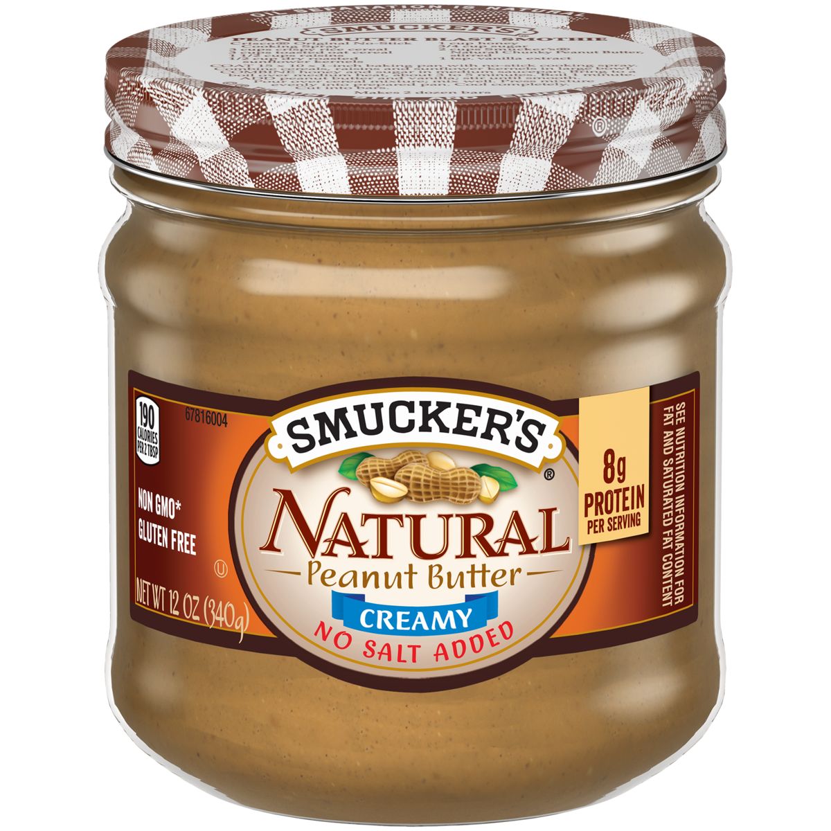 Natural Creamy Peanut Butter with No Salt Added